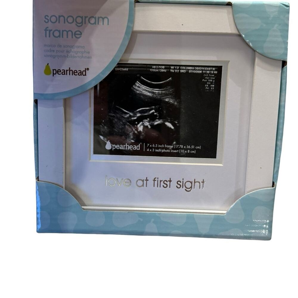 Pearhead Sonogram Frame with White Frame “Love at First Sight”